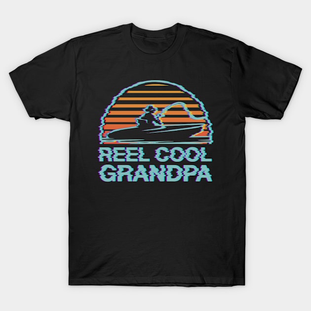 Reel Cool Grandpa Fishing Father's Day Fisherman T-Shirt by Alex21